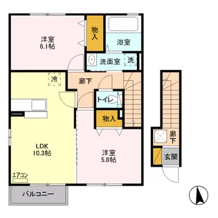 フォレストガーデン B【202号室】の間取り