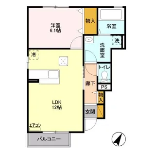 ハーベスト・ガーデン B【1階】の間取り