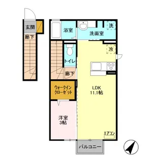 フォーゲルテラス ブラウⅠ【2階】の間取り