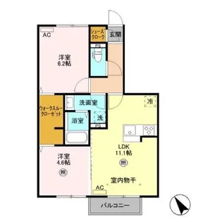 グリーンハイツK【105号室】の間取り