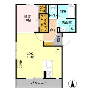 ロータス宇都宮【2階】の間取り