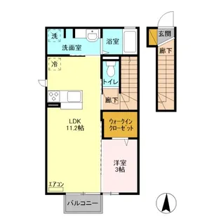 グランドゥ 宇迦【2階】の間取り