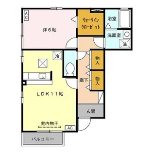 半田ハイツ B【1階】の間取り