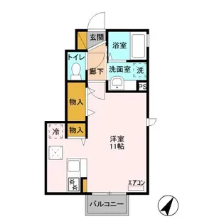 フォーゲルテラス ブラウⅡ【1階】の間取り