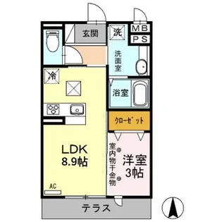 ラ・サンテ A【1階】の間取り