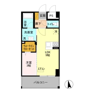 ソレイユガーデン【203号室】の間取り