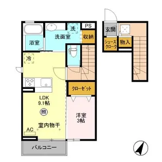 バンビーノ【2階】の間取り