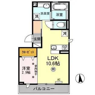 サザンヒルズ A【301号室】の間取り