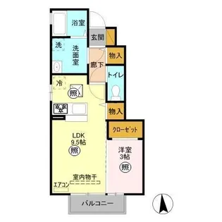 プリンスエドワード【1階】の間取り