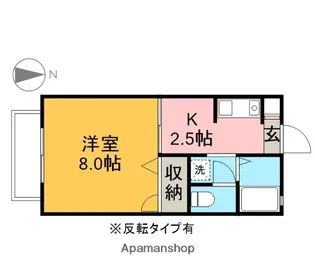 ディアス上戸祭Ⅱ【102号室】の間取り