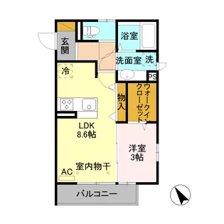 イーストコート A【2階】の間取り