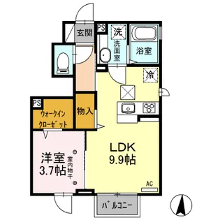 カーサ クラシオン B【1階】の間取り