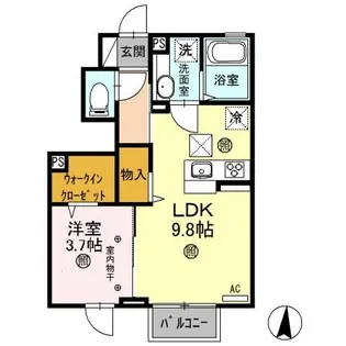カーサ クラシオン B【1階】の間取り