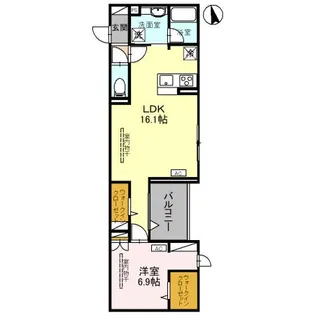 DーGLANZ EAST【2階】の間取り