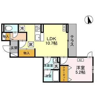 TORISIAS宿郷【1階】の間取り