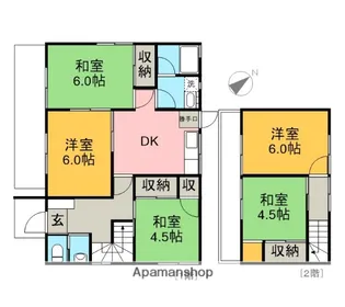 栃木県宇都宮市御幸ケ原町【一戸建】の間取り