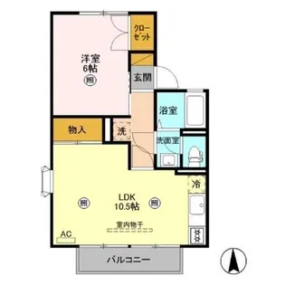 第3明清ハイツ B【1階】の間取り
