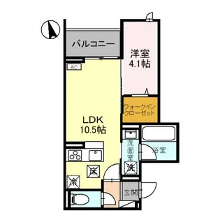 DーGLANZ宿郷【1階】の間取り