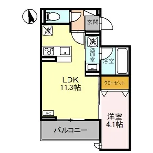 DーGLANZ宿郷【3階】の間取り