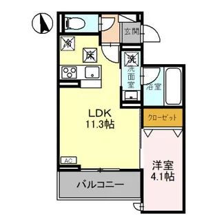 DーGLANZ宿郷【1階】の間取り