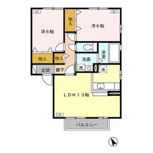 グランコート南西原【1階】の間取り