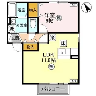 グリーンハイツ G【1階】の間取り