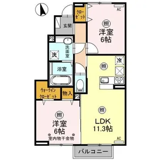 プランドール23【1階】の間取り