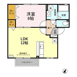 半田ハイツ D【2階】の間取り
