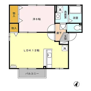 半田ハイツ D【2階】の間取り