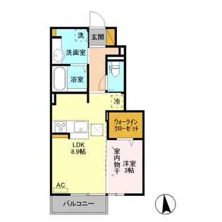 クレインI【1階】の間取り