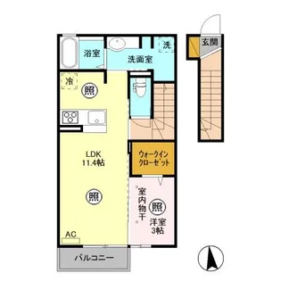 クレインI【2階】の間取り