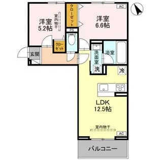 (仮)平松3丁目PJ A【2階】の間取り