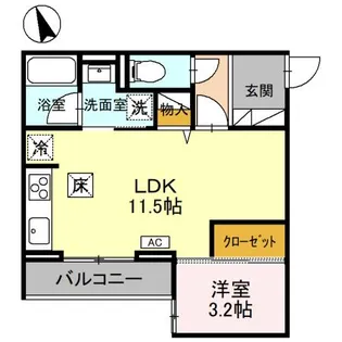 RE TORISIA南大通り【1階】の間取り