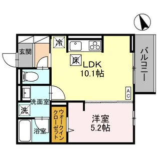 RE TORISIA南大通り【1階】の間取り
