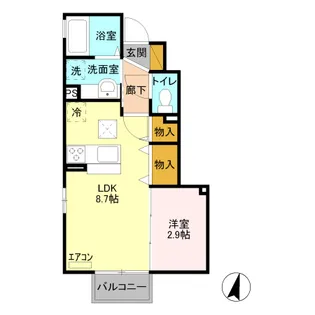 アフロディーナ【1階】の間取り
