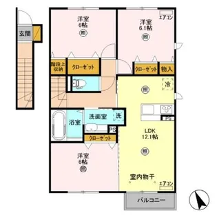 カーサ トラディシオン C【2階】の間取り