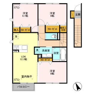 カーサ トラディシオン C【2階】の間取り
