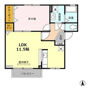 コーポセブン E【101号室】の間取り