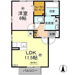 ボナールスクエア A【202号室】の間取り