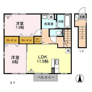 スカイエム【2階】の間取り