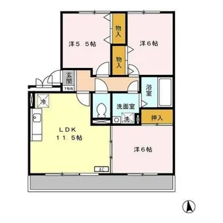 パルティール・ハイツ II【3階】の間取り