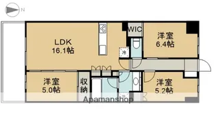 ブランシエラ宇都宮駅東公園前【902号室】の間取り