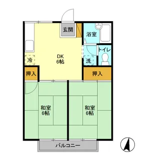 明清ハイツ【1階】の間取り