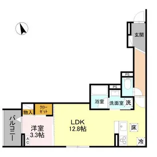 レジェンドワコー中央【1階】の間取り