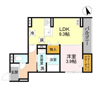 レジェンドワコー中央【1階】の間取り