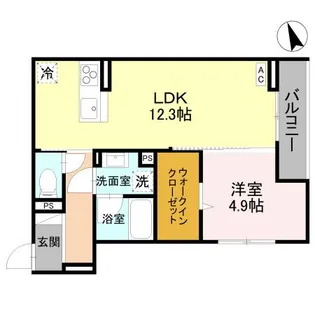 レジェンドワコー中央【3階】の間取り