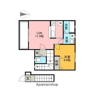 レジデンスアルタⅢ【203号室】の間取り