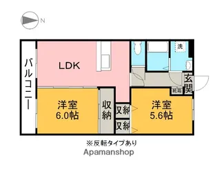 グリーンフィル石井【305号室】の間取り