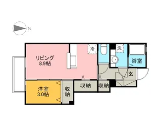 セジュール山口 5番館【102号室】の間取り