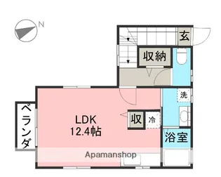 カーサ パレット【201号室】の間取り
